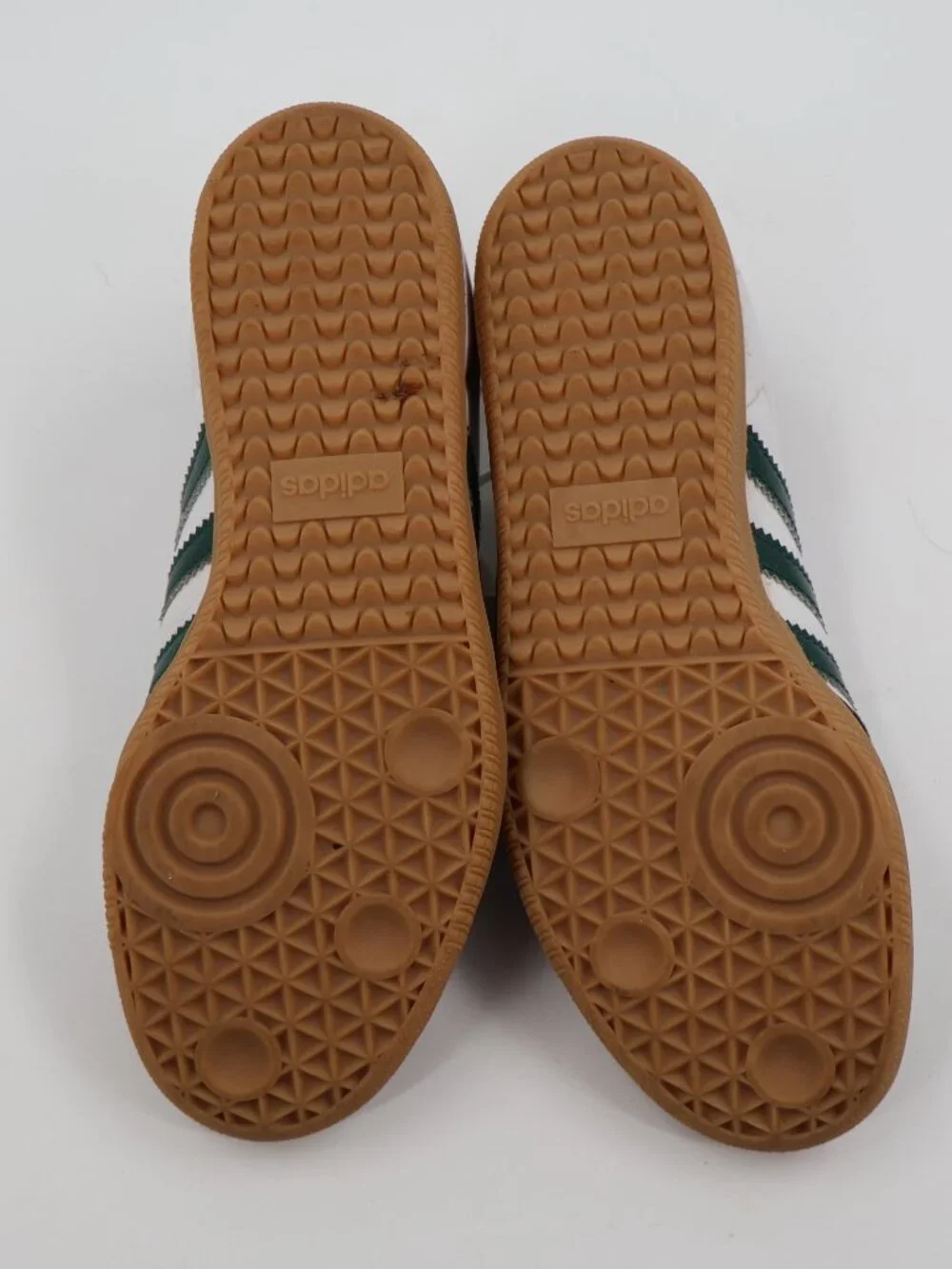 Adidas Samba Sneakers Mens 7.5 White‎ Green Gum Cracked Leather JI2724